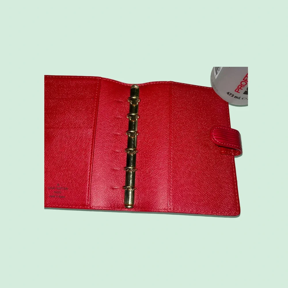 NOT FOR SALE! LOUIS VUITTON Small Red Epi Leather Ring Agenda Cover